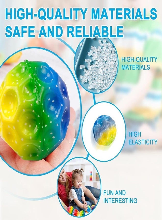 LANLOY Space Ball,Moon Ball High Bouncing Ball,Pop Bouncing Space Ball Sports Training Ball Children's Sensory Ball Multicolor pack of -1 (Space Ball, 2) - Image 3